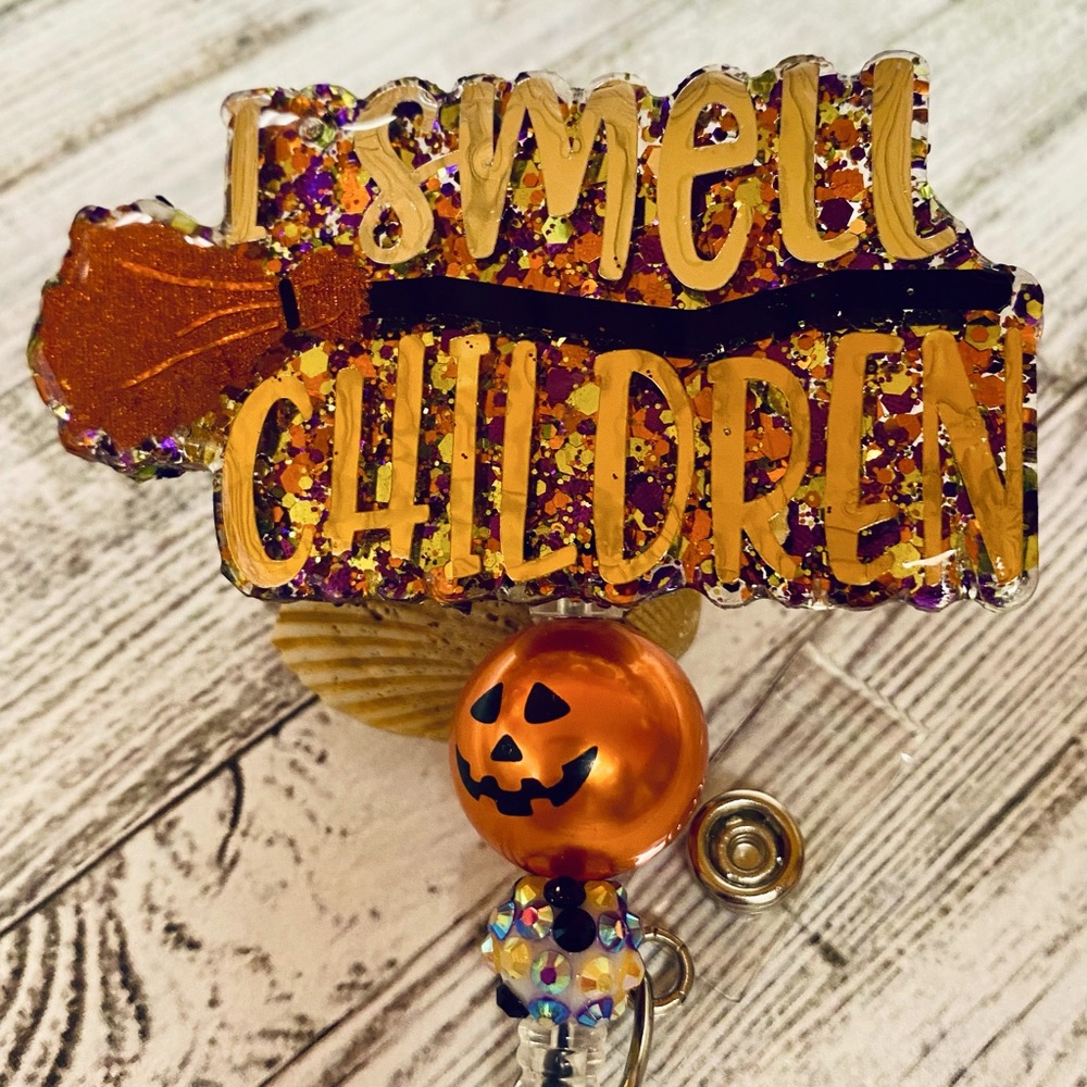 I Smell Children Halloween Badge Reel